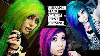 Long Lasting Electric/Vibrant Hair Color Tips + Rinsing techniques