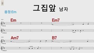 그집앞 Em 남자 /통기타 카포 악보영상