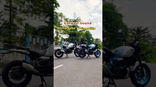 Royal Enfield Guerrilla 450 vs Himalayan 450 Exhaust Sound Comparison BikeWale #shorts