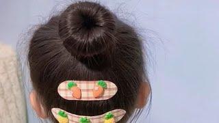 Unique Messy Bun Hairstyle Tutorial For Little Girls