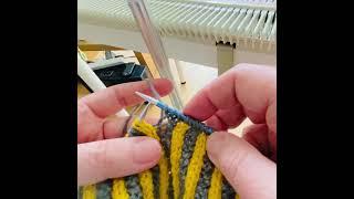 Increasing stitches across knitting, step by step, #knittig