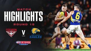 Essendon v West Coast Highlights | Round 15, 2024 | AFL