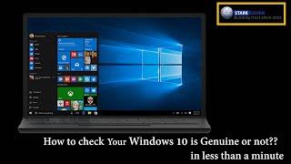 How to check windows 10 pro is genuine or not