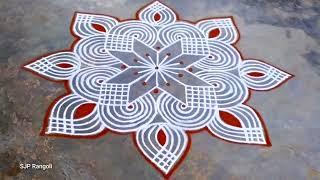 Puratasi madham Rangoli / Friday padi kolam / simple muggulu