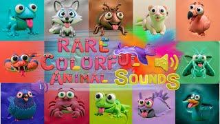  Rare Colorful Animal Sounds!  | Zoo Animal Unusual Colors + Sounds! | Chirp, Hiss, Flutter! 