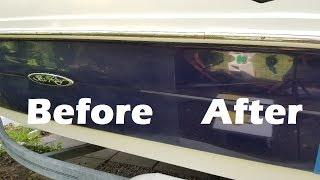 Fiberglass Boat Polishing (3M Marine Restorer & Wax)