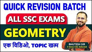 Complete Geometry for SSC CGL, CHSL, CPO, MTS || Quick Revision Batch 