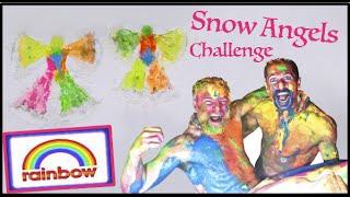 Bofriends Make Rainbow Snow Angels (Challenge in our underwear)