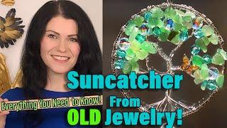 Tree Of Life Suncatcher Tutorial - Ways To Repurpose Old Jewelry - Wire wrapped Tree of Life