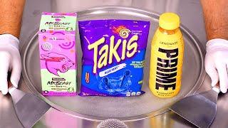  Feastables + Takis + Prime = EPIC Ice Cream Rolls Mashup! (ASMR)