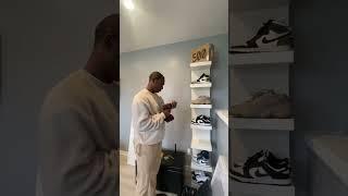 Setting up the IKEA lack sneaker shelf #entrepreneur #ikea #clothingbrand