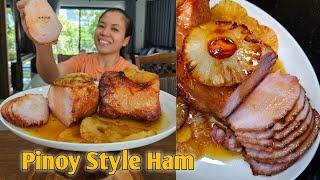 Pineapple glazed pinoy style ham. Homemade ham