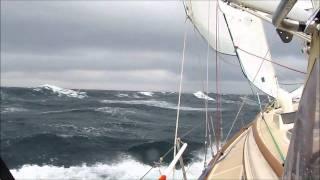 Larking About, LA40 Island Packet Storm Sailing