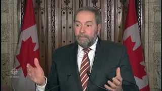 Tom Mulcair Reacts to Julian Fantino Demotion