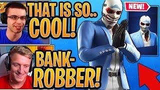 Tfue & Streamers React to the *NEW* Bankrobber "HEIST" Skin! - Fortnite Moments