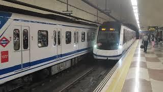 Metro de Madrid: 5000 4a y 8400 2a en Méndez Álvaro L6.