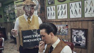  ASMR BARBER - Long Trim POMPADOUR - 50's cut