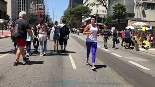 Sao Paulo Brazil - Avenue Paulista Shut Down