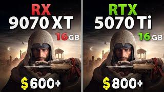 RX 9070 XT vs RTX 5070 Ti  - Test in 15 Games | 4K, Rasterization & Ray Tracing