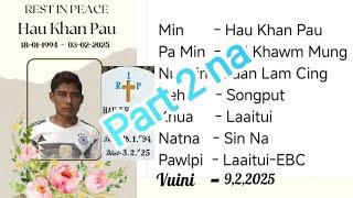 Laaitui Khua, Hau Khan Pau Tawh Hun NuNung Bawl Na. Kum(31) E B C. 3-9 February 2025. Part 2 na.