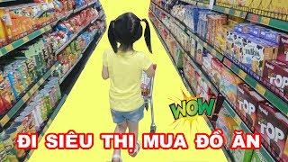 BÉ ĐI SIÊU THỊ MUA ĐỒ ĂN  Baby Doing Grocery Shopping  Dâu Tây Channel