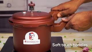 Sanjeev Kapoor's Wonderchef | HealthGuard 3L Pressure Cooker Maroon