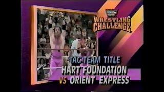 Tag Titles   Hart Foundation vs Orient Express   Wrestling Challenge Feb 3rd, 1991