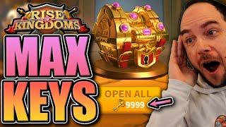 Opening 9,999+ Gold Keys [pulling for Siyaj K'ak'] Rise of Kingdoms