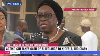 President Tinubu Swears In Justice Kudirat Kekere-Ekun As Acting CJN