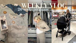 WEEKLY VLOG 20 weeks pregnant | 20 week scan + pram shopping