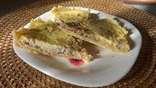 Бюджетный РЫБНЫЙ КИШ 🫓 Budget FISH QUICHE #arinamiroshina