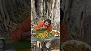 Full Goat Virunthu Under Banyan Tree #foodblogger #shortsfeed #youtubeshorts #eatingchallenge