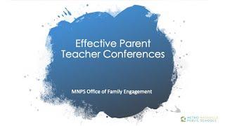 Tip Sheet: Effective Parent Teacher Conferences