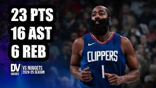 James Harden vs Nuggets 23 pts 16 ast 6 reb | Oct 26, 2024 | Regular Season