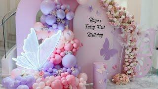 Stunning Butterflies Setup for a Fairy First Birthday | Butterfly with lights | Custom Decor