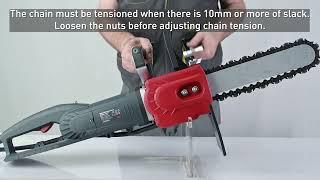 The correct method for setting the chain tension on your concrete chainsaw