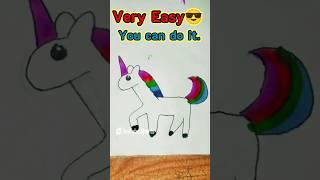 Magic pen unicorn  drawing for kids #satisfying #shorts #short  #kids