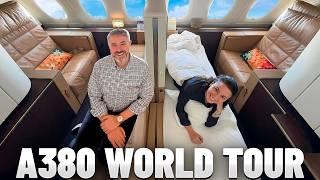 FIRST CLASS A380s Around the World (BIGGEST PLANE!)