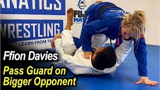 How to Pass Guard on Bigger Opponent - Knee Cut when Elevated by Ffion Davies