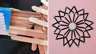 Diy Popsicle Stick Wall Decor Ideas | Amazing wall decor using ice-cream sticks #wallhanging #craft