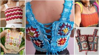 Most gorgeous crochet pattern cotton top/fancy colourful top designs