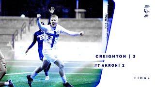 Creighton Men's Soccer Highlights vs. #7 Akron, 10/18/23