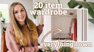 20 Item Wardrobe Everything I Own Minimal Closet Capsule Wardrobe Closet Organization Declutter