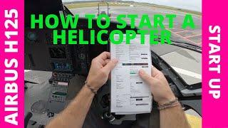 Helicopter FULL STARTUP SEQUENCE - With checklist! - Airbus H125