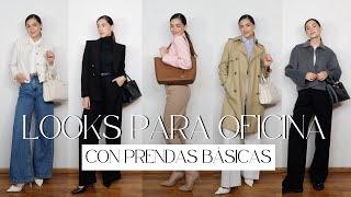 5 LOOKS para ir al TRABAJO/OFICINA CON PRENDAS BÁSICAS l Darlene Style