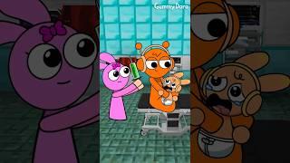 Baby Oren Came for His Shot!  But… Why Is Daddy Oren Crying? #animation #sprunki   #shorts #meme