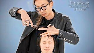 ASMR 99.9% makes you sleepy. Healing with the sound of the charismatic hairdresser's scissors