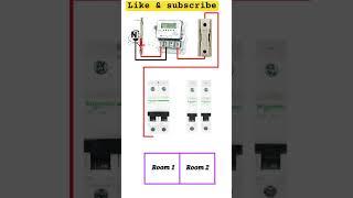 2 Room House Wiring Diagram connection #shortsvideo #electical #mrengineer