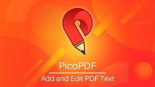 Adding and Editing Text on a PDF File | PicoPDF PDF Editor Tutorial