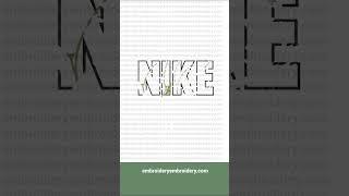 Nike floral spring logo machine embroidery design